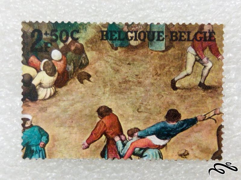تمبر یادگاری 1967 تابلویی بلژیک بازیهای قدیمی (98)7+F