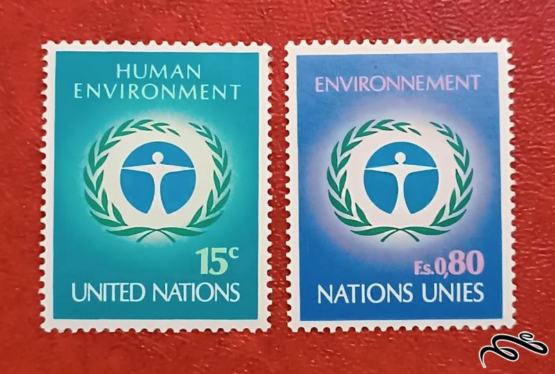 2 تمبر باارزش قدیمی سازمان ملل (93)9