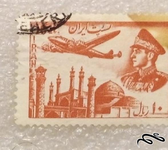 تمبر باارزش 10 ریال پهلوی پست هوایی  (96)5