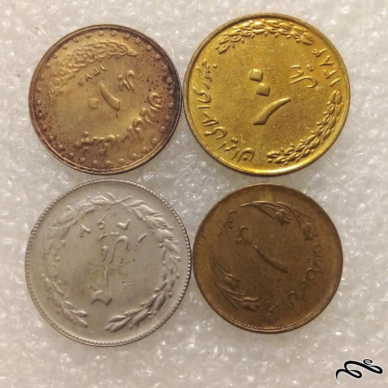 ۴ سکه زیبای مختلف جمهوری.با کیفیت (۵)۵۸۴