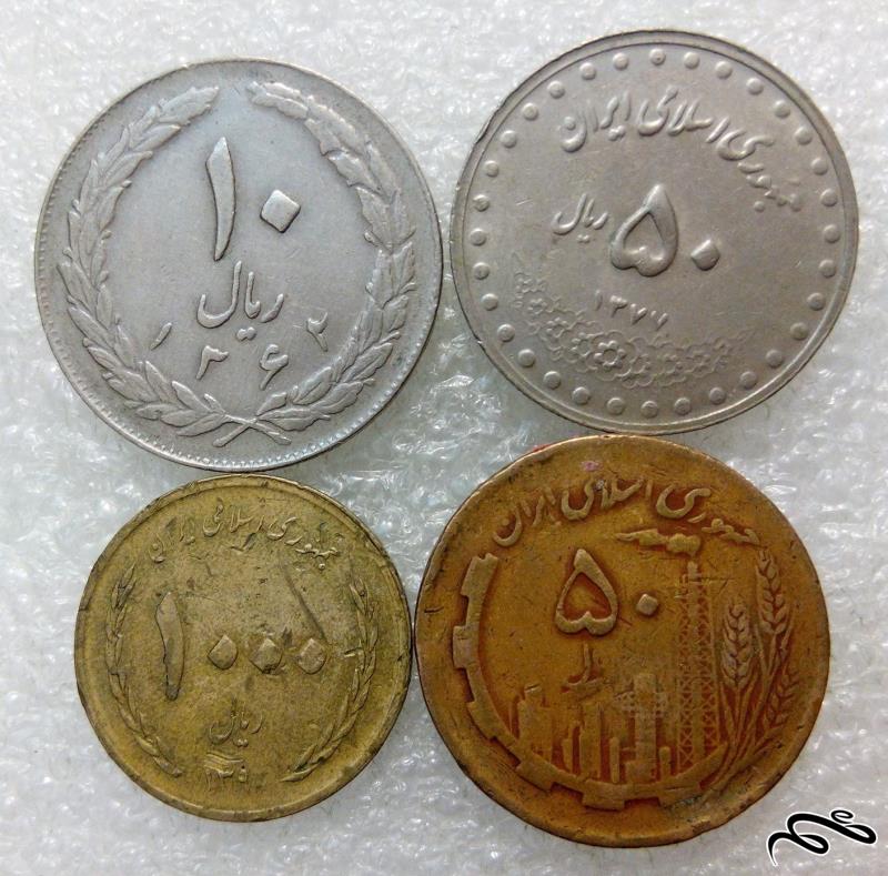4 سکه زیبای مختلف جمهوری.با کیفیت (0)74