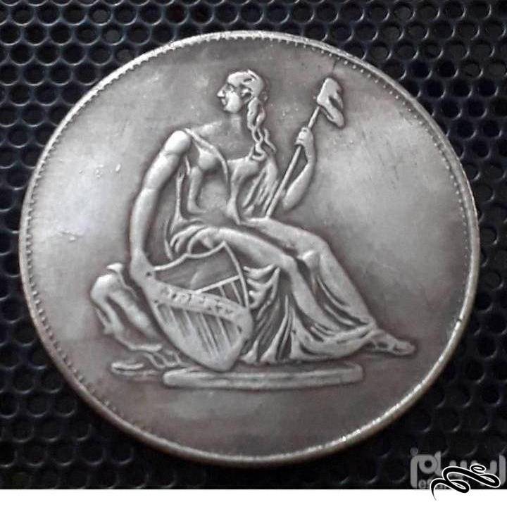 سکه روکش نقره  آنتیک شده از کشور آمریکا ضرب دوم