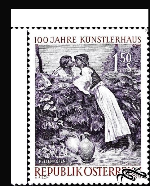 تمبر زیبای کلاسیک گوشه ورق  Society of the Visual Arts باارزش 1961 اتریش (93)0+