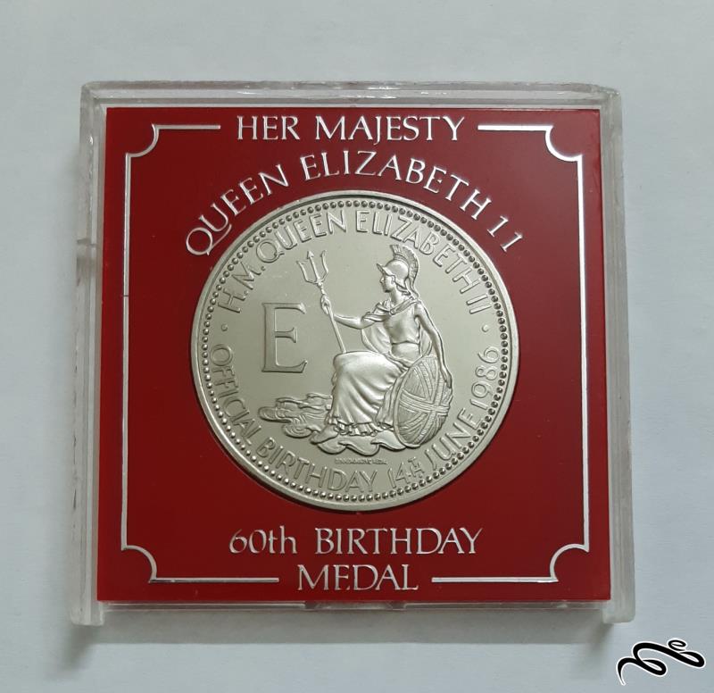 مدال یادبود 60 سالگی ملکه انگلیس 1986