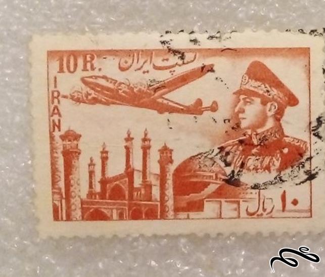تمبر باارزش 10 ریال پهلوی پست هوایی  (96)4