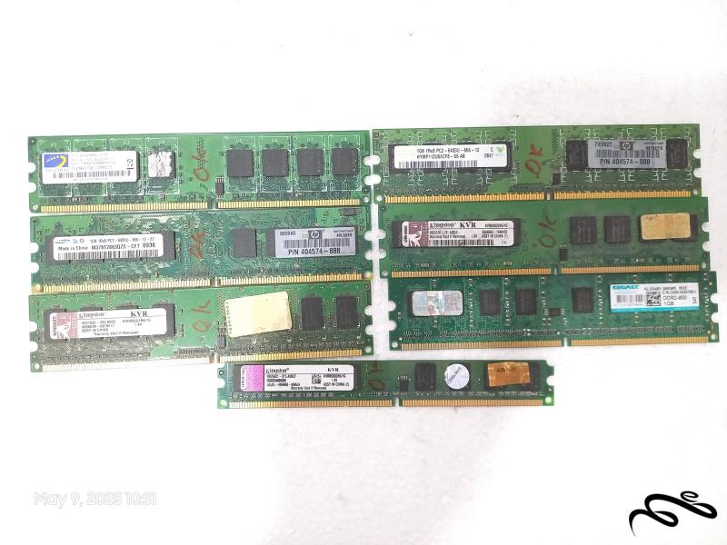 انواع رم DDR2 ظرفیت 1GB باس 800