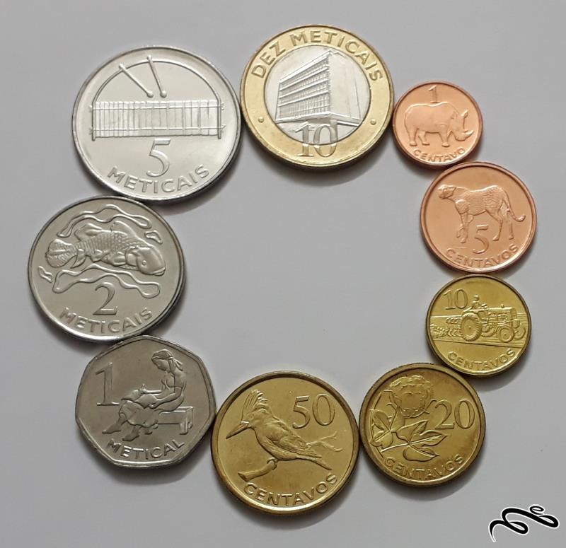 ست کامل سکه های موزامبیک