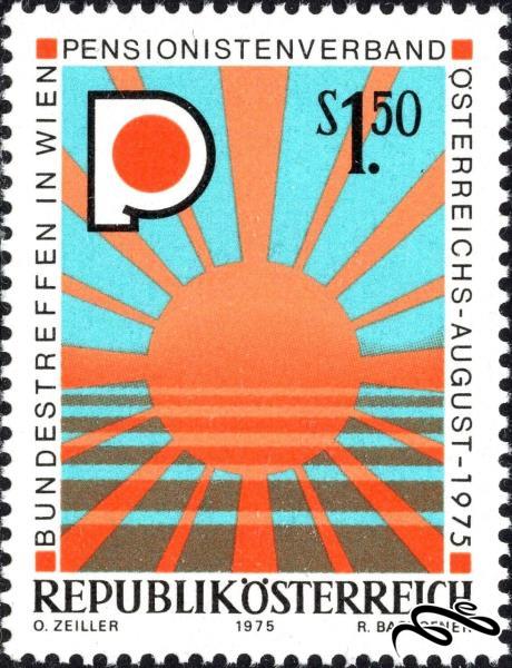 تمبر زیبای کلاسیک 1975 باارزش Austrian Association of Retirees اتریش (94)4