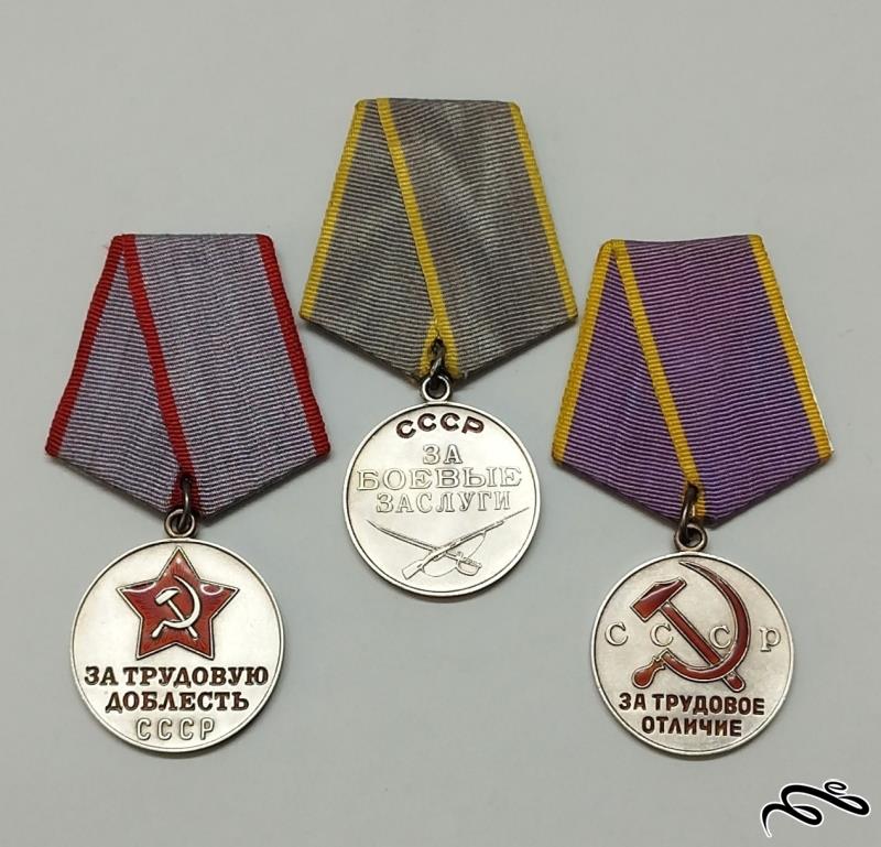 ست زیبای مدال های نقره شوروی