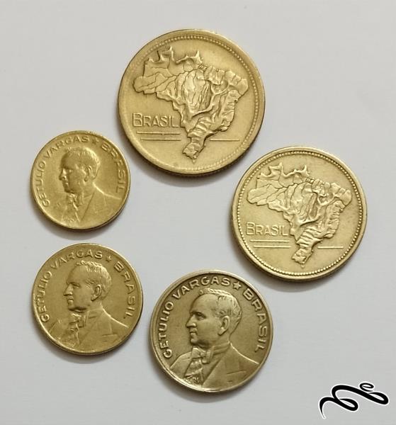ست سکه های قدیم برزیل 1944