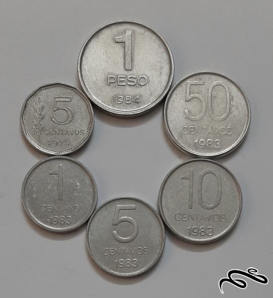ست کامل سکه های آرژانتین