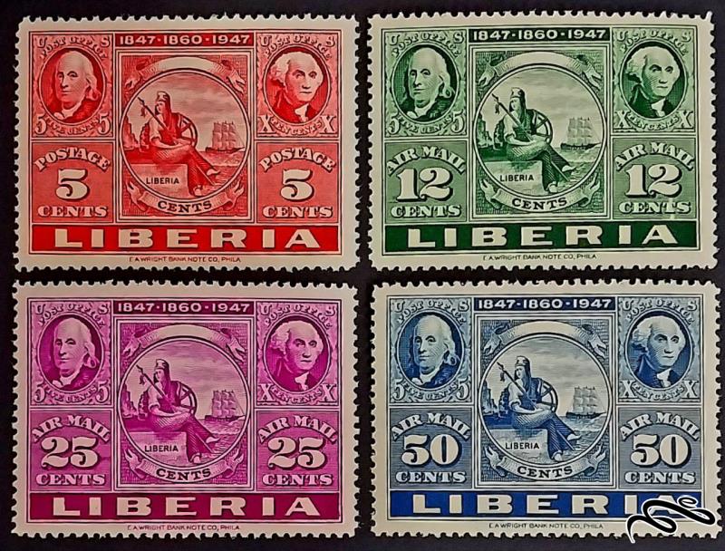 نمایشگاه تمبر سایپکس نیویورک cipex new york / لیبریا 1947
