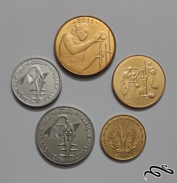 ست کامل سکه های دول آفریقای غربی