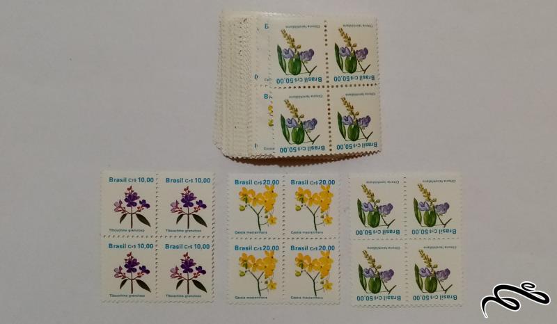 40 بلوک (160 عدد) تمبر خارجی (نو و با چسب)