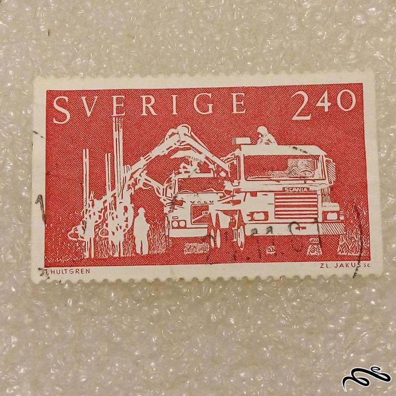 تمبر زیبای باارزش ۱۹۸۱ سوئد . حمل و نقل (۹۳)۲