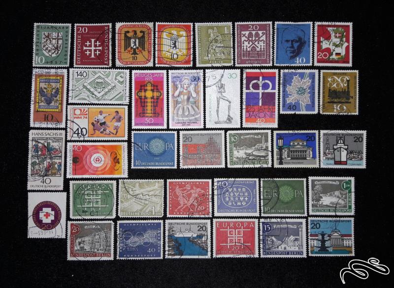 مجموعه تمبر خارجی مهر خورده آلمان