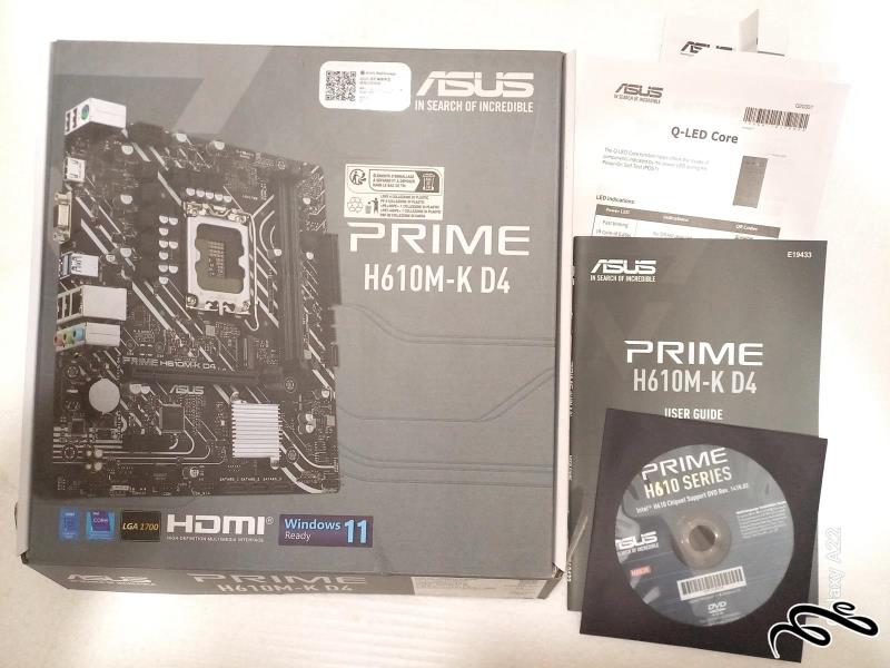 کارتن و دفترچه و دیسک Asus Prime H610M-K D4