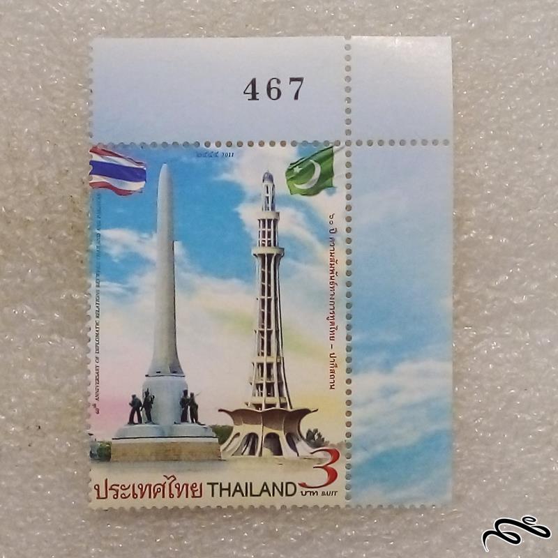 تمبر زیبا و ارزشمند قدیمی مشترک پاکستان و تایلند گوشه ورق (96)0