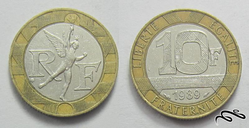 سکه قدیمی ده فرانک فرانسه