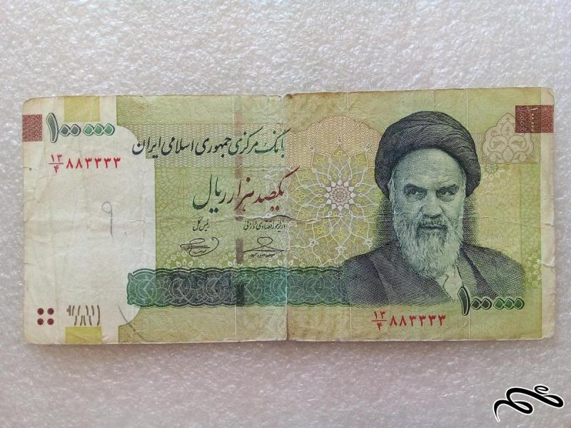 اسکناس 10000 تومنی ارامگاه سعدی کم کیفیت شماره قشنگ (59)