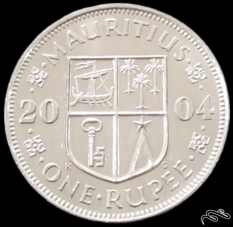 1 روپیه کمیاب 2004 موریس  (گالری بخشایش)