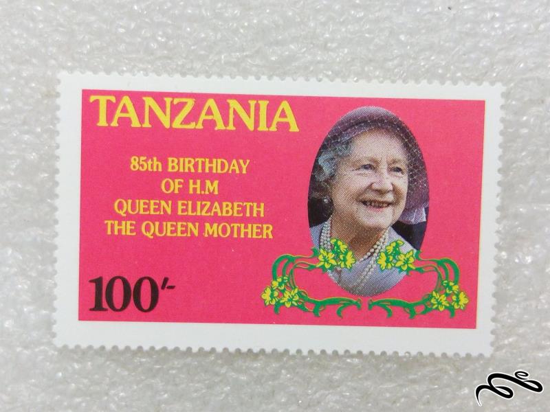 تمبر زیبای یادگاری تانزانیا.ملکه الیزابت (98)7+F