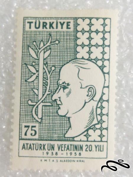 تمبر یادگاری قدیمی آتاترک 1958 کشور ترکیه (98)3