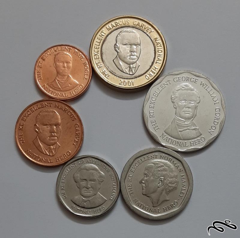 ست کامل سکه های جامائیکا