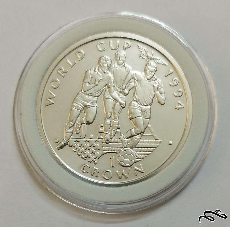 سکه نقره 1 کرون جبل طارق 1994