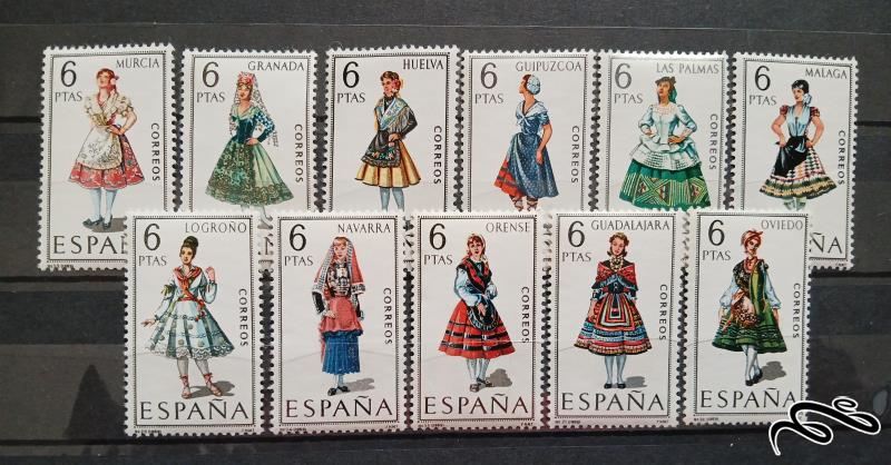 لباس های محلی / اسپانیا / ۱۱ قطعه / بدون تکرار