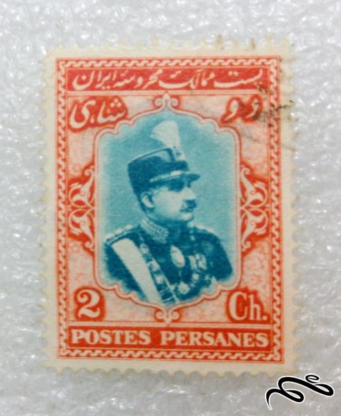 تمبر زیبای ۲ شاهی پهلوی تاجگذاری رضاشاه (۹۸)۰