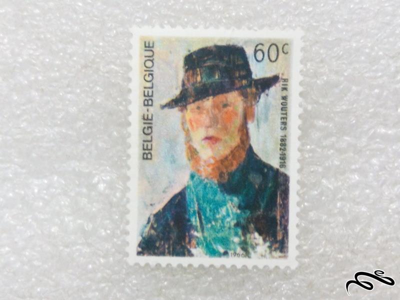 ارور رنگ تمبر قدیمی ۱۹۶۶ بلژیک.شخصیت.اصل (۹۸)۷