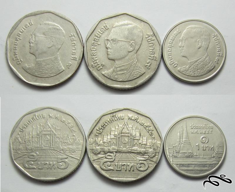 مجموعه 3 سکه تایلند     بدون تکرار