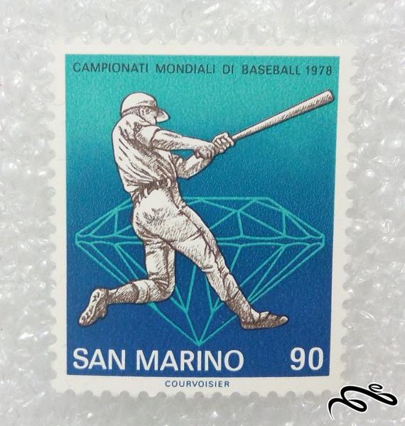 تمبر زیبای یادگاری ۱۹۷۸ سان مارینو.بیسبال (۹۸)۴ F