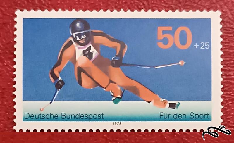 تمبر باارزش قدیمی ۱۹۷۸ المان . اسکی روی یخ (۹۳)۷+