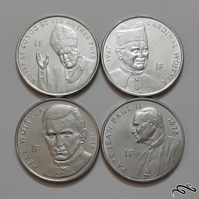 مجموعه کامل سکه های یادبودی کنگو