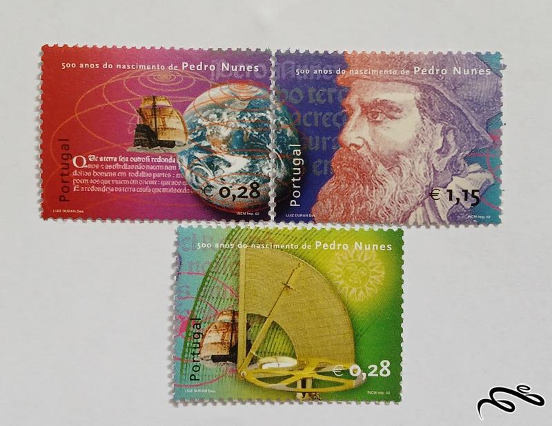 پرتغال ۲۰۰۲ ارزش اسمی تمبرها (یورو) سری ۵۰۰مین سالگرد تولد پدرو نون
