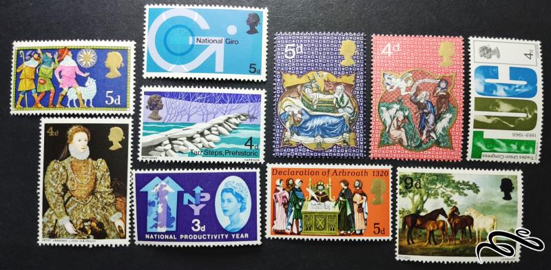 تمبرهای  ارزشمند انگلستان دهه ی 60 و 70 میلادی!