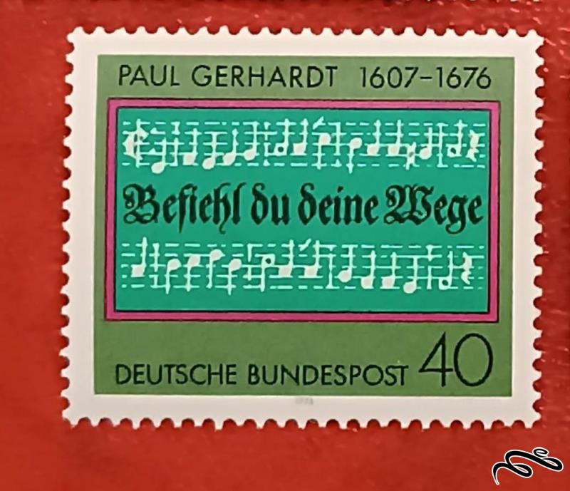 تمبر باارزش قدیمی ۱۹۶۵ المان . نت موسیقی (۹۳)۵