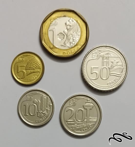 ست کامل سکه های سنگاپور