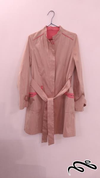 بارانی دخترانه برند کره ایRESPEC,رنگ بژ و صورتی،size:1,سایز36_38،اوریجینال