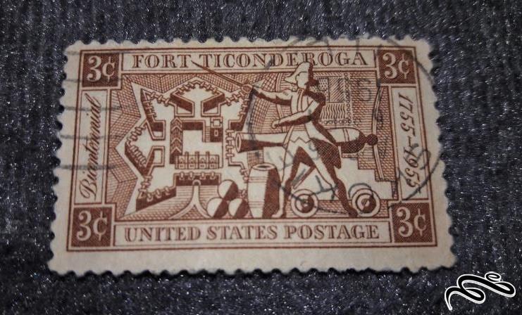 تمبر باارزش قدیمی و کلاسیک ۳ سنت امریکا . باطله (۹۴)۳