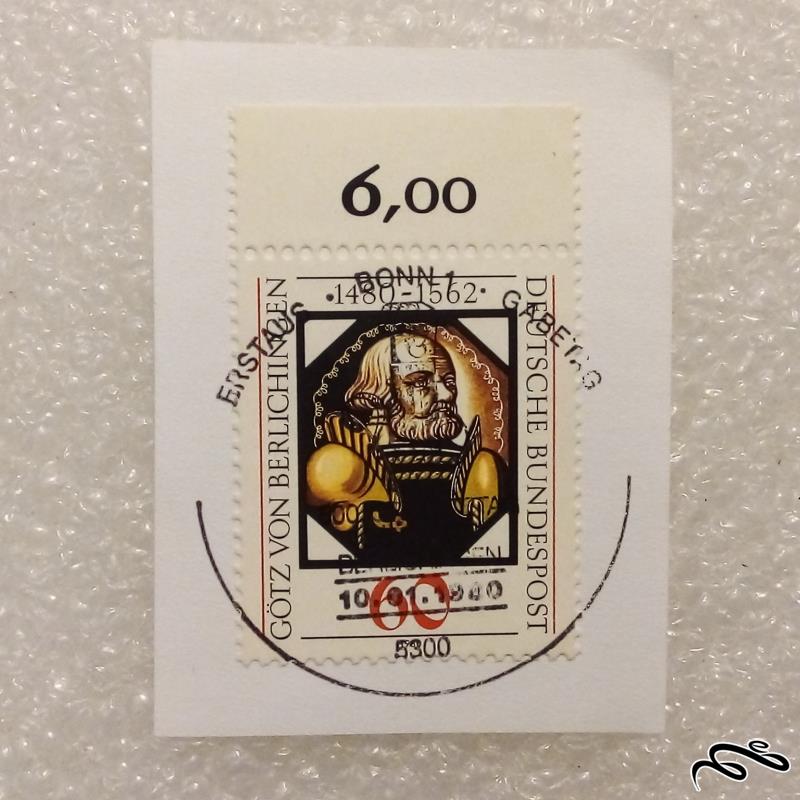 تمبر باارزش قدیمی مهر روز ۱۹۸۰ المان رو کاغذ (۹۸)۴