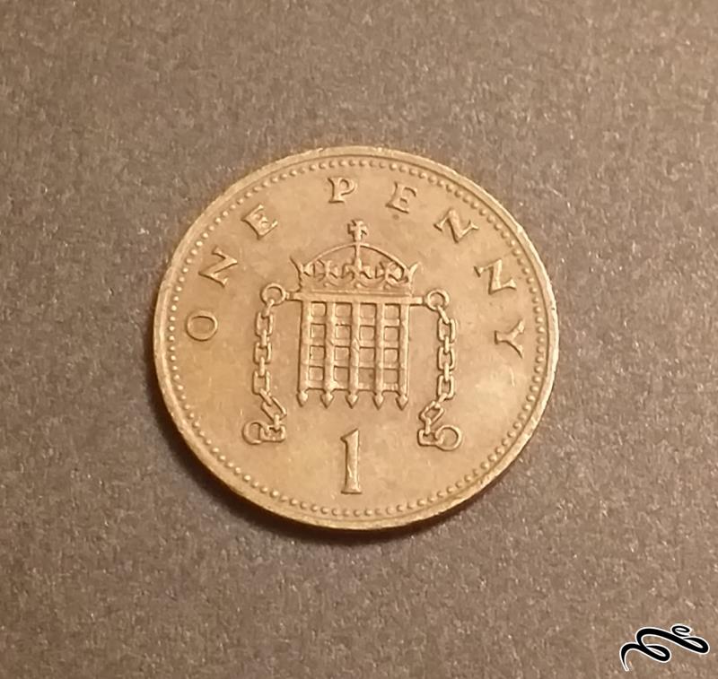 سکه 1 پنی بریتانیا 1989