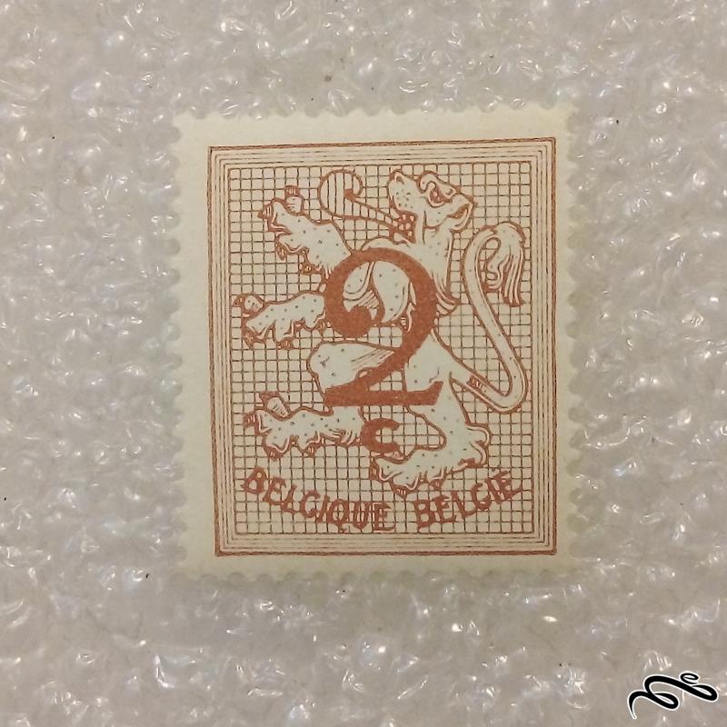 تمبر زیبا و ارزشمند قدیمی بلژیک رقم روی شیر هرالدیک (۹۵)۴