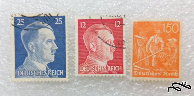 ۳ تمبر ارزشمند باطله خارجی.المان.هیتلر (۹۹)۳