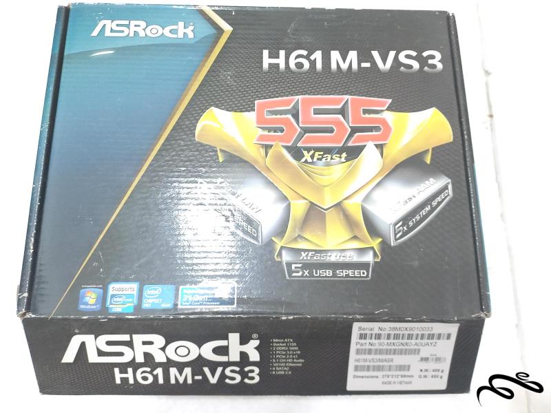 کارتن مادربرد Asrock H61M-VS3