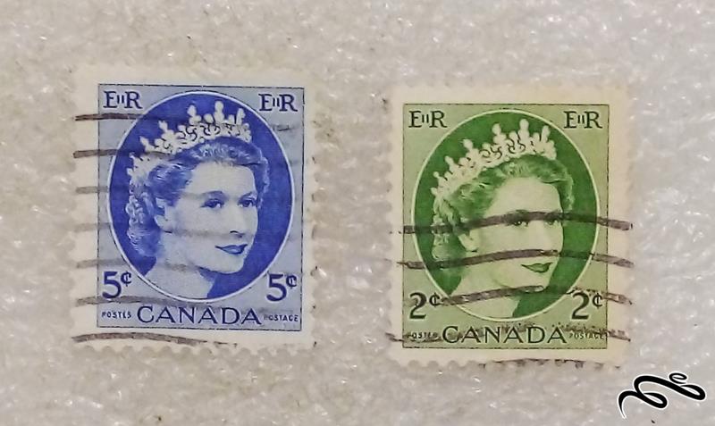 تمبر زیبا و ارزشمند قدیمی کانادا . ملکه (96)0