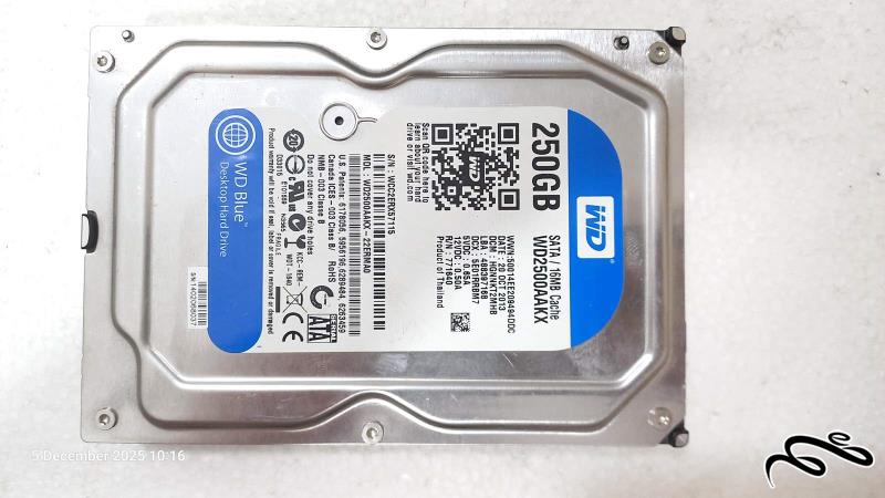 هارد وسترن WD2500AAKX 250GB سلامت 100%