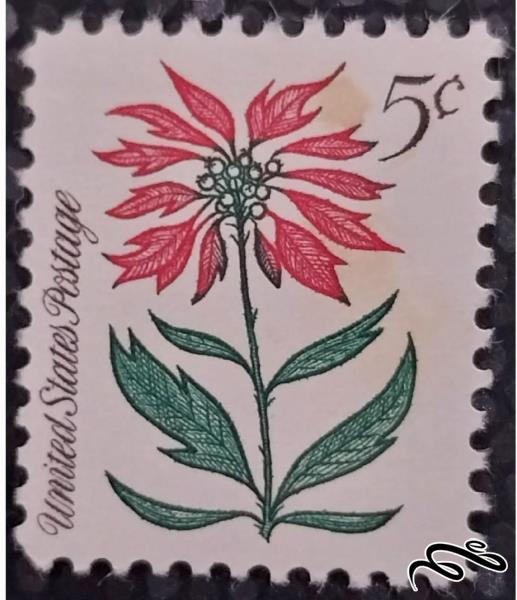 تمبر ارزشمند قدیمی 5 سنت امریکا . گل (95)1